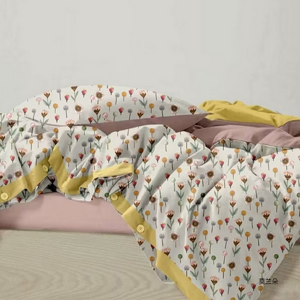 91家纺网 家纺一手货源 找家纺 （总）未来家居 2024新款全棉加厚火山磨毛四件套