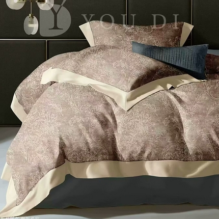 91家纺网 家纺一手货源 找家纺 （总2）未来家居 2024新款优帝100支贡缎长绒棉四件套