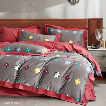 91家纺网 家纺一手货源 找家纺 （总1）未来家居 未来家居 2024新款优帝100支贡缎长绒棉四件套