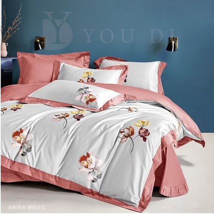 91家纺网 家纺一手货源 找家纺 （总1）未来家居 未来家居 2024新款优帝100支贡缎长绒棉四件套