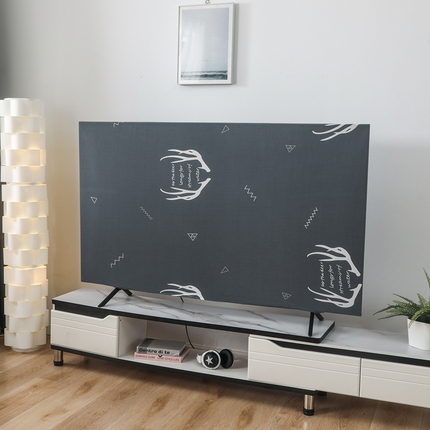 千彤沙发垫 2024新款高弹力牛奶丝全包电视机防尘罩 北欧鹿角