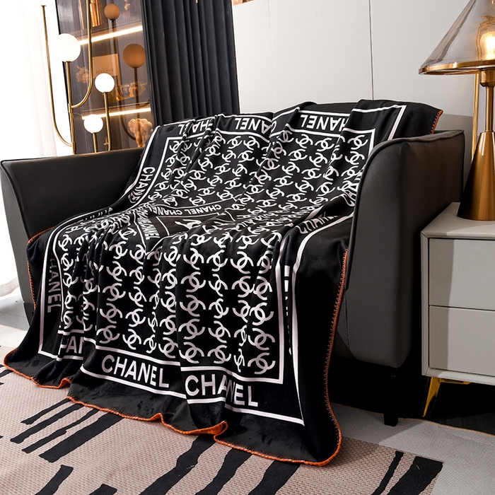 91家纺网 家纺一手货源 找家纺 爵仕 2024高档锦狐绒毛毯复合毯奢华复古绒毯爱马风格 黑香