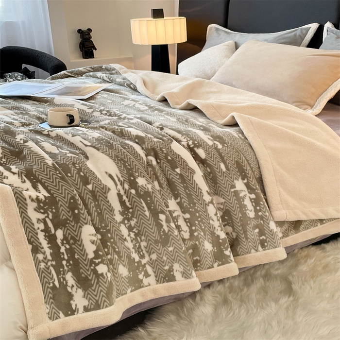 91家纺网 家纺一手货源 找家纺 凯轩毛毛毯毯子网销专供 2024新款雪绒棉四季毛毯毯子盖毛毯毯子毛毯毯子子 迷彩-卡绿