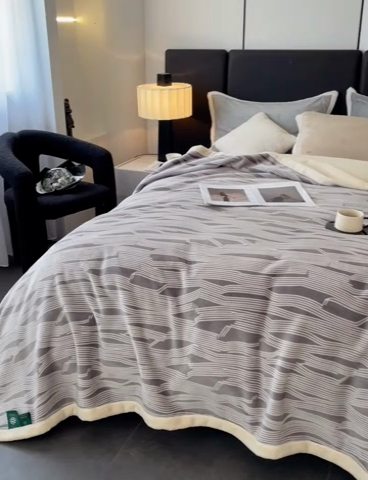 91家纺网 家纺一手货源 找家纺 凯轩毛毛毯毯子网销专供 2024新款雪绒棉四季毛毯毯子盖毛毯毯子毛毯毯子子 简约-卡其