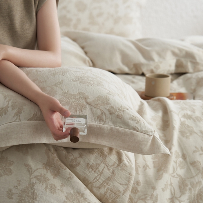 91家纺网 家纺一手货源 找家纺 （总）安莱生活 2024新款棉麻工艺款大提花四件套