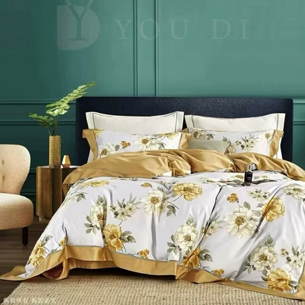 91家纺网 家纺一手货源 找家纺 （总1）未来家居 未来家居 2024新款优帝100支贡缎长绒棉四件套