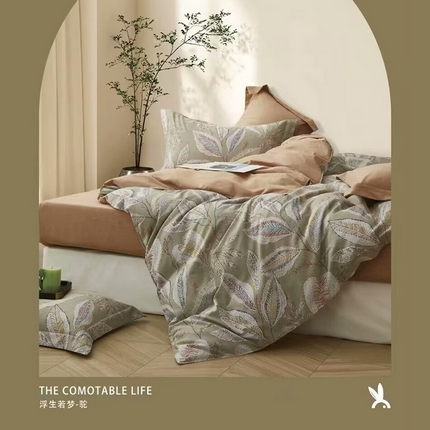 91家纺网 家纺一手货源 找家纺 （总）未来家居 2024新款全棉加厚火山磨毛四件套