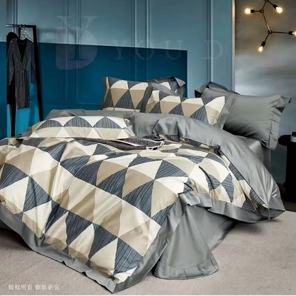 91家纺网 家纺一手货源 找家纺 （总1）未来家居 未来家居 2024新款优帝100支贡缎长绒棉四件套