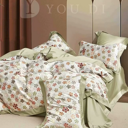 91家纺网 家纺一手货源 找家纺 （总1）未来家居 未来家居 2024新款优帝100支贡缎长绒棉四件套