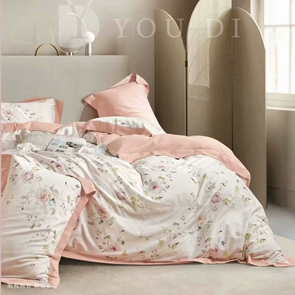 91家纺网 家纺一手货源 找家纺 （总1）未来家居 未来家居 2024新款优帝100支贡缎长绒棉四件套