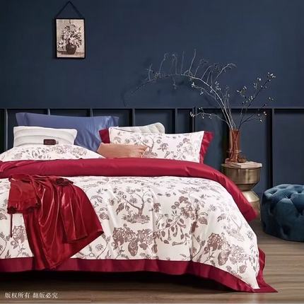 91家纺网 家纺一手货源 找家纺 （总1）未来家居 未来家居 2024新款优帝100支贡缎长绒棉四件套