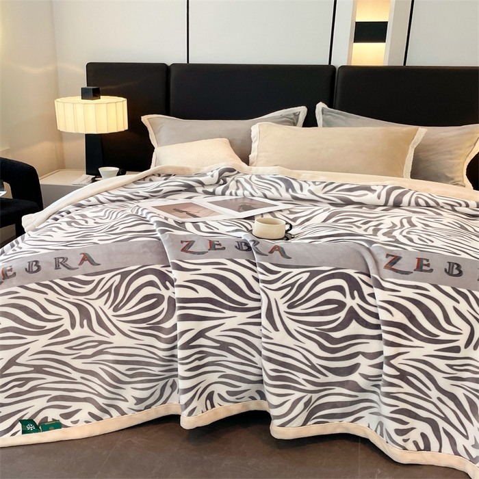 91家纺网 家纺一手货源 找家纺 凯轩毛毛毯毯子网销专供 2024新款雪绒棉四季毛毯毯子盖毛毯毯子毛毯毯子子 斑马纹