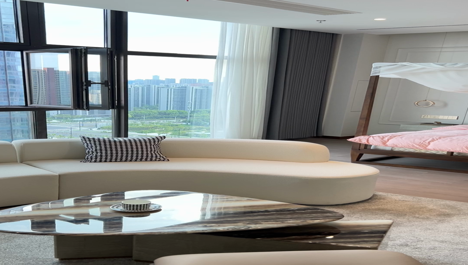 91家纺网 家纺一手货源 找家纺 静若居 2024新款方格提花双层羽绒被壳爆款推荐羽绒被壳厂家直销 西西里粉玉1