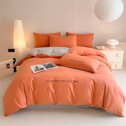 91家纺网 家纺一手货源 找家纺 （总）典曼家纺 2024新款A类简约轻奢款磨毛绣花四件套