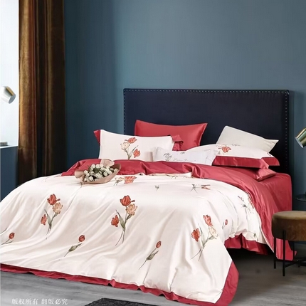 91家纺网 家纺一手货源 找家纺 （总1）未来家居 未来家居 2024新款优帝100支贡缎长绒棉四件套