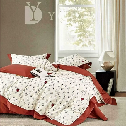 91家纺网 家纺一手货源 找家纺 （总1）未来家居 未来家居 2024新款优帝100支贡缎长绒棉四件套