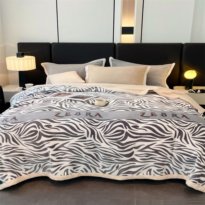 91家纺网 家纺一手货源 找家纺 凯轩毛毛毯毯子网销专供 2024新款雪绒棉四季毛毯毯子盖毛毯毯子毛毯毯子子 斑马纹