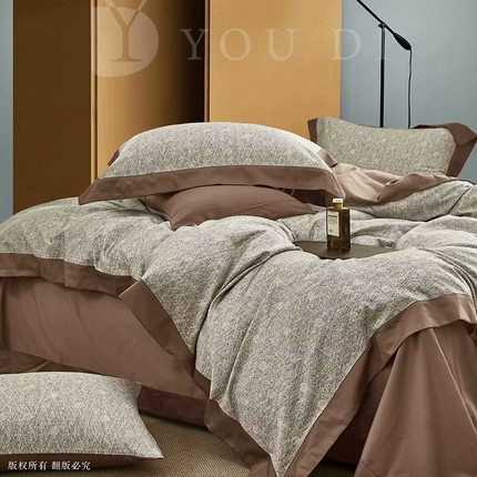 91家纺网 家纺一手货源 找家纺 （总2）未来家居 2024新款优帝100支贡缎长绒棉四件套
