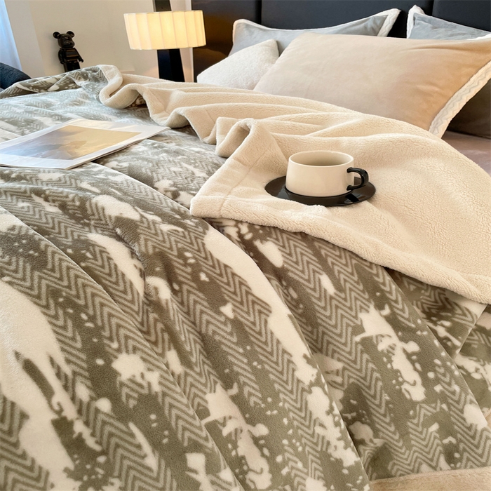 91家纺网 家纺一手货源 找家纺 凯轩毛毛毯毯子网销专供 2024新款雪绒棉四季毛毯毯子盖毛毯毯子毛毯毯子子 迷彩-卡绿