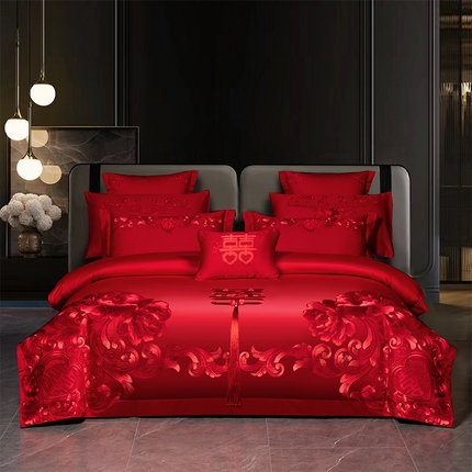 91家纺网 家纺一手货源 找家纺 （总）博之洋婚庆 2025新款婚庆刺绣四件套