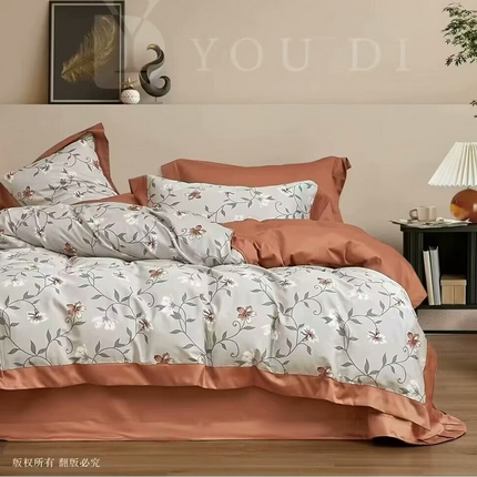 91家纺网 家纺一手货源 找家纺 （总1）未来家居 未来家居 2024新款优帝100支贡缎长绒棉四件套