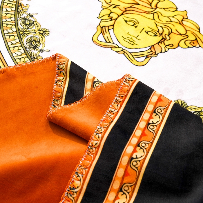 91家纺网 家纺一手货源 找家纺 爵仕 2024高档锦狐绒毛毯复合毯奢华复古绒毯爱马风格 圆范