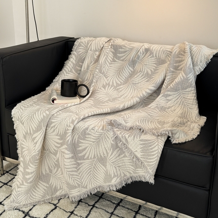 91家纺网 家纺一手货源 找家纺 （总）淑女公社家纺 2024新款色织全棉双股提花流苏盖毯