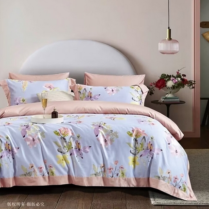 91家纺网 家纺一手货源 找家纺 （总1）未来家居 未来家居 2024新款优帝100支贡缎长绒棉四件套