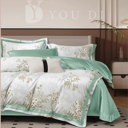 91家纺网 家纺一手货源 找家纺 （总1）未来家居 未来家居 2024新款优帝100支贡缎长绒棉四件套