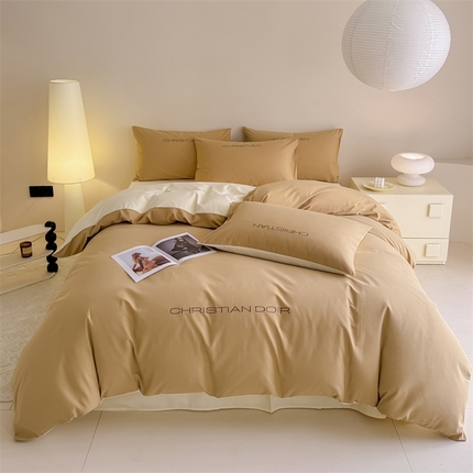 91家纺网 家纺一手货源 找家纺 （总）典曼家纺 2024新款A类简约轻奢款磨毛绣花四件套