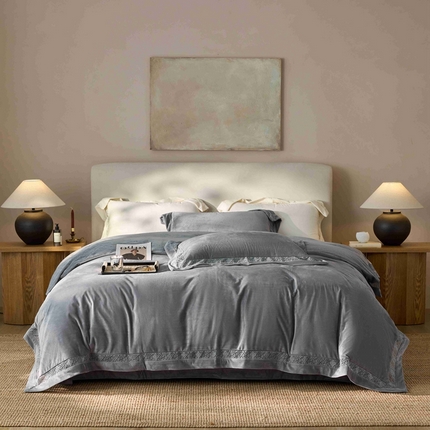 91家纺网 家纺一手货源 找家纺 （总）榻尚家居 2024新款秋冬婴肤绒四件套-柔梦系列