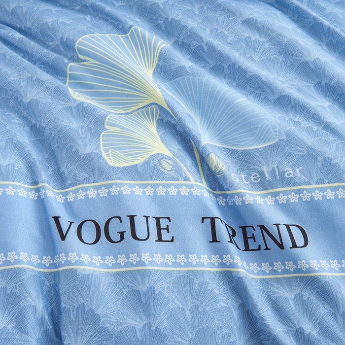 91家纺网 家纺一手货源 找家纺 鑫缘2025直播爆款印花植物羊绒加厚磨毛四件套1.2米学生三件套枫叶情-灰