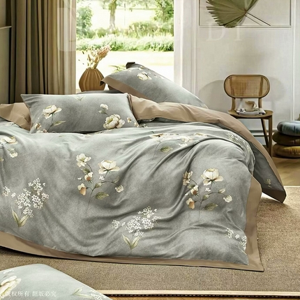 91家纺网 家纺一手货源 找家纺 （总2）未来家居 2024新款优帝100支贡缎长绒棉四件套