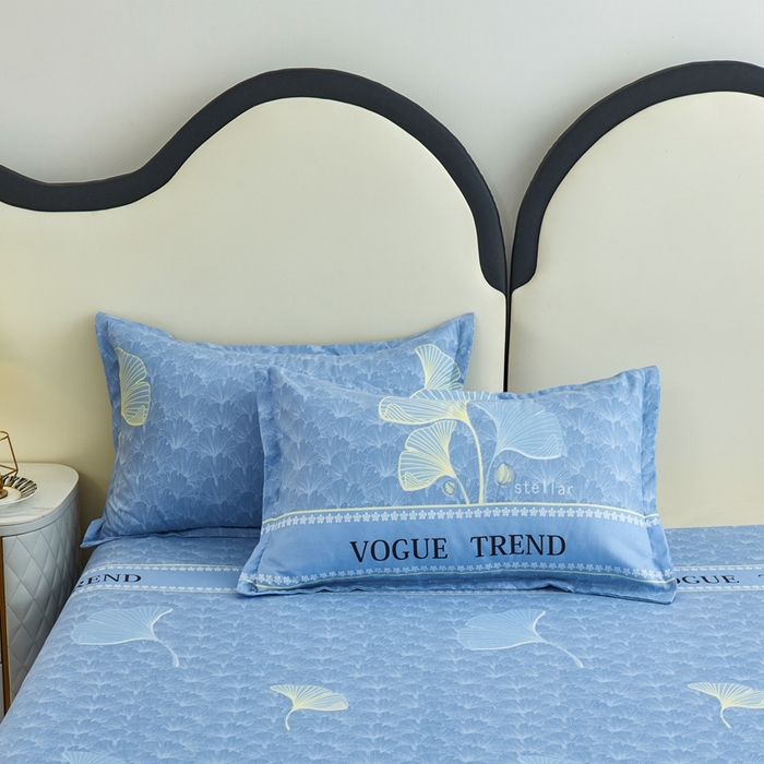 91家纺网 家纺一手货源 找家纺 鑫缘2025直播爆款印花植物羊绒加厚磨毛四件套1.2米学生三件套枫叶情-灰