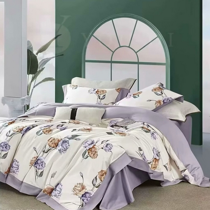 91家纺网 家纺一手货源 找家纺 （总1）未来家居 未来家居 2024新款优帝100支贡缎长绒棉四件套