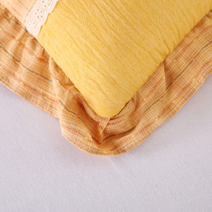 91家纺网 家纺一手货源 找家纺 （总）蔻眠 2024新款韩式荷叶边全棉荞麦枕芯护颈椎枕头