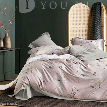 91家纺网 家纺一手货源 找家纺 （总1）未来家居 未来家居 2024新款优帝100支贡缎长绒棉四件套