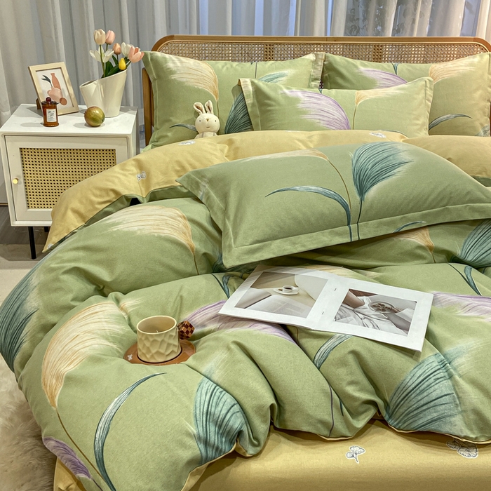 91家纺网 家纺一手货源 找家纺 丝芙妮家居 2024新款全棉磨毛四件套 原野