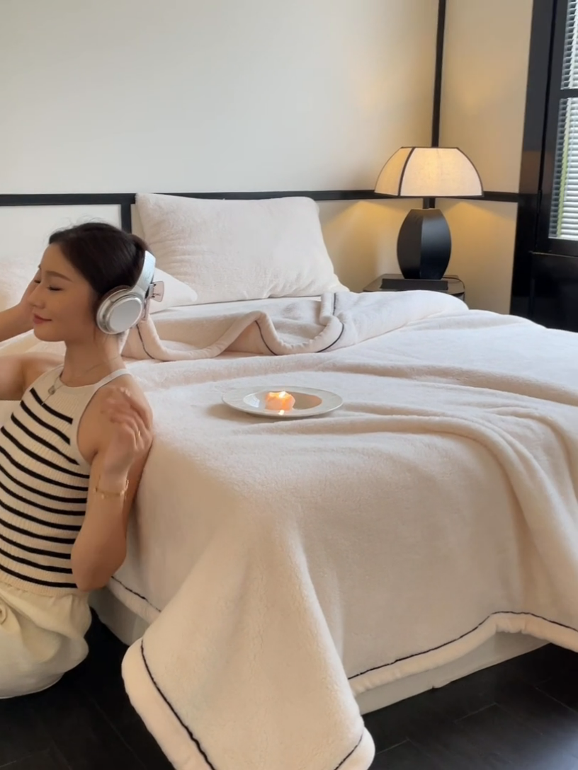 91家纺网 家纺一手货源 找家纺 （总）欧邦 新款A类舒棉绒半边绒长绒轻奢毛毯毯子跨境外贸