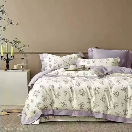 91家纺网 家纺一手货源 找家纺 （总2）未来家居 2024新款优帝100支贡缎长绒棉四件套