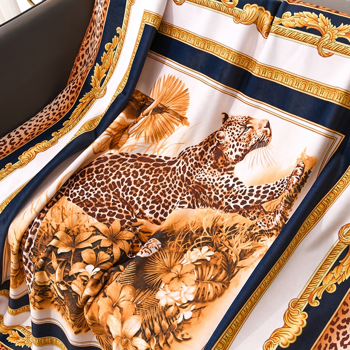 91家纺网 家纺一手货源 找家纺 爵仕 2024高档锦狐绒毛毯复合毯奢华复古绒毯爱马风格 豹