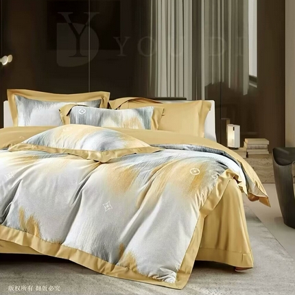 91家纺网 家纺一手货源 找家纺 （总1）未来家居 未来家居 2024新款优帝100支贡缎长绒棉四件套