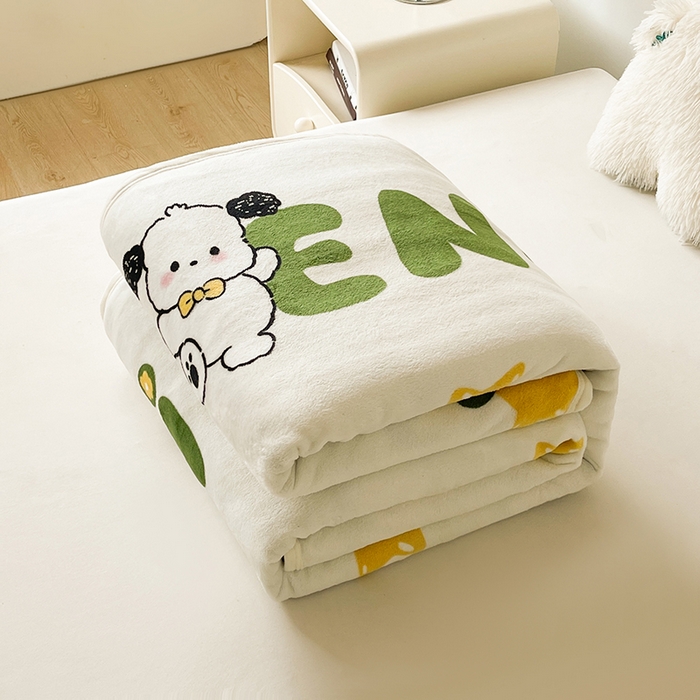 91家纺网 家纺一手货源 找家纺 千荨 2024新款多功能牛奶绒毛毯 幸运狗