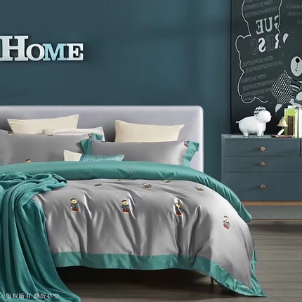 91家纺网 家纺一手货源 找家纺 （总2）未来家居 2024新款优帝100支贡缎长绒棉四件套