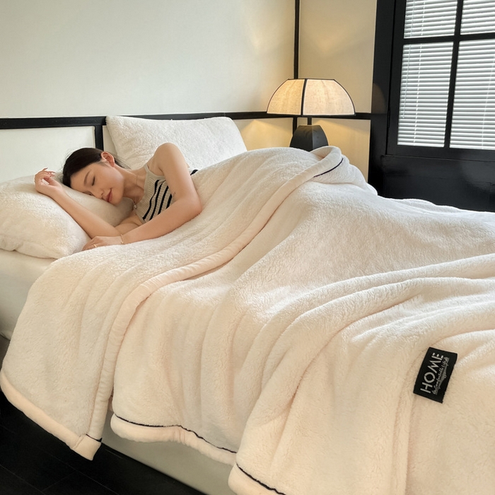 91家纺网 家纺一手货源 找家纺 （总）欧邦 新款A类舒棉绒半边绒长绒轻奢毛毯毯子跨境外贸