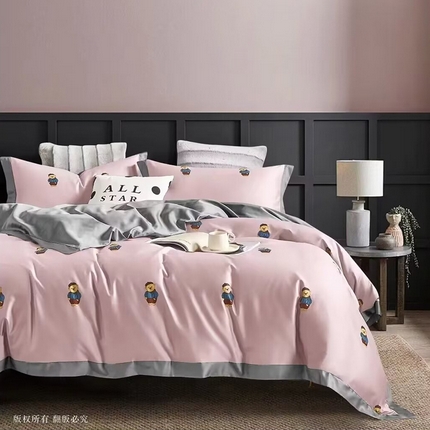 91家纺网 家纺一手货源 找家纺 （总2）未来家居 2024新款优帝100支贡缎长绒棉四件套