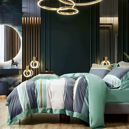 91家纺网 家纺一手货源 找家纺 （总1）未来家居 未来家居 2024新款优帝100支贡缎长绒棉四件套