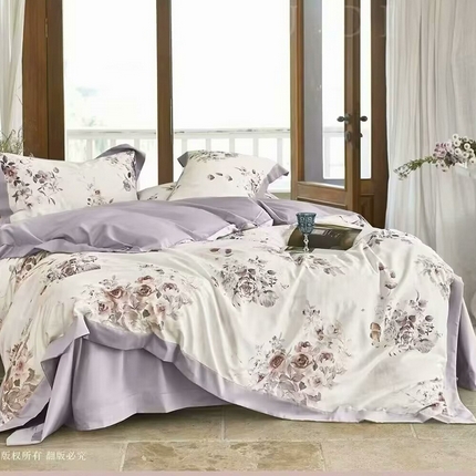 91家纺网 家纺一手货源 找家纺 （总1）未来家居 未来家居 2024新款优帝100支贡缎长绒棉四件套