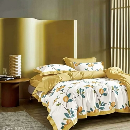 91家纺网 家纺一手货源 找家纺 （总1）未来家居 未来家居 2024新款优帝100支贡缎长绒棉四件套