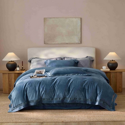 91家纺网 家纺一手货源 找家纺 （总）榻尚家居 2024新款秋冬婴肤绒四件套-柔梦系列